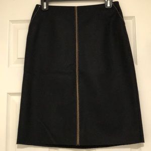 J. Crew Black Wool Skirt